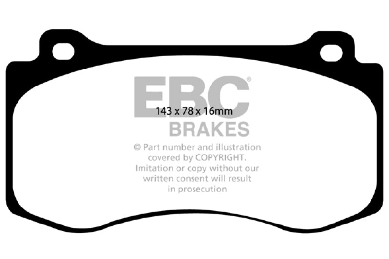 EBC Yellowstuff Front Brake Pads for Dodge Chrysler Models * High-Performance Street and Track Use