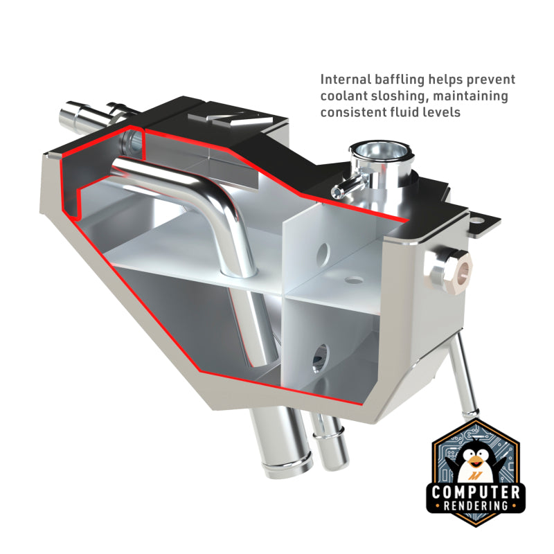 Mishimoto Secondary Degas Tank for 2011+ Ford 6.7L Powerstroke, Micro-Wrinkle Black – MMRT-F2D-11SMWBK