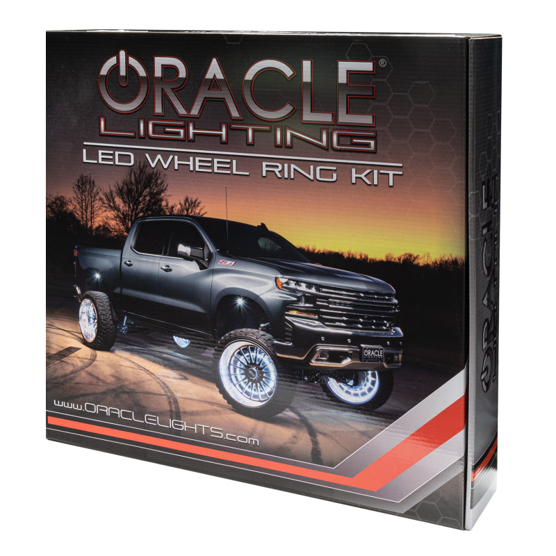 Oracle Lighting LED Illuminated Wheel Rings - White | 16.5-inch Diameter for Cars and Trucks