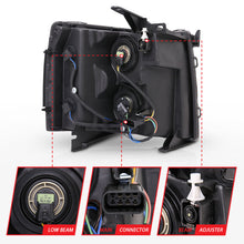 Load image into Gallery viewer, ANZO 2007-2013 Chevrolet Silverado Crystal Headlights with Black Housing and Clear Lenses