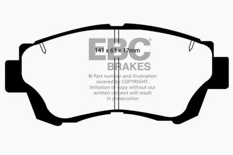 EBC Yellowstuff Front Brake Pads for Lexus ES300 1992-1996, Toyota Camry 1992-1996 * Part No. EBCDP4874R