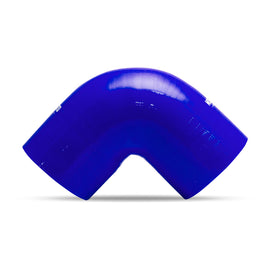 Mishimoto 4-inch Blue 90 Degree Silicone Coupler - High-Performance Engine Hose Adapter
