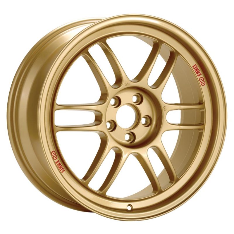 Enkei RPF1 17x9 Inch Gold Alloy Wheel for Mazda RX8 - 5x114.3 Bolt Pattern, 45mm Offset