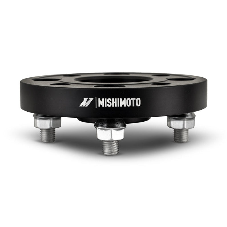 Mishimoto 4x100 Wheel Spacers for Honda Civic and Prelude – 15mm Thickness, Black Anodized, M12x1.5 Studs