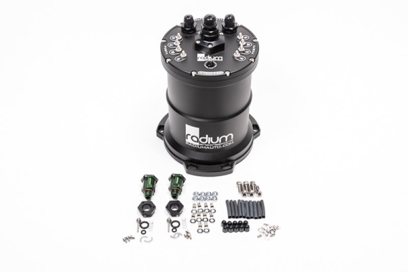 Radium Engineering Multi-Pump Ti Automotive E5LM Fuel Surge Tank – Supports One or Two Pumps