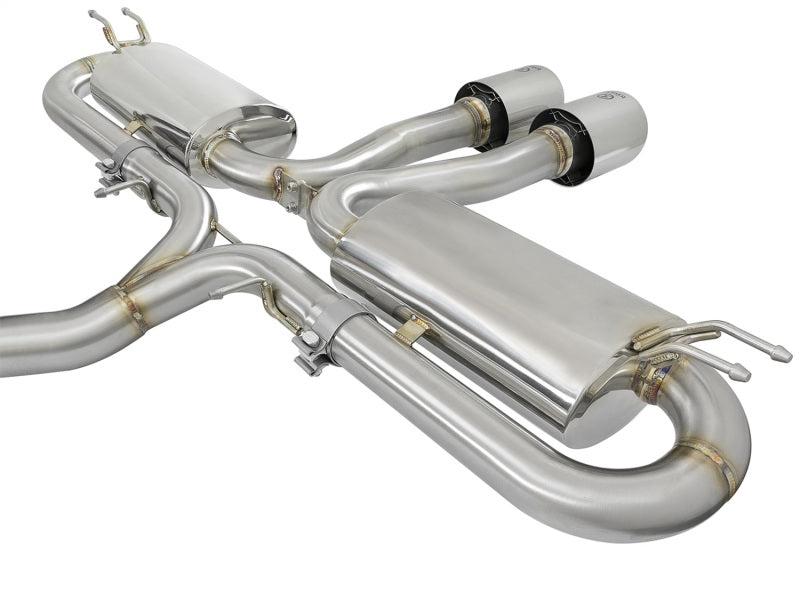 aFe Takeda 3-inch 304 Stainless Steel Cat-Back Exhaust System with Polished Tips for Honda Civic Si Sedan 2017-2020