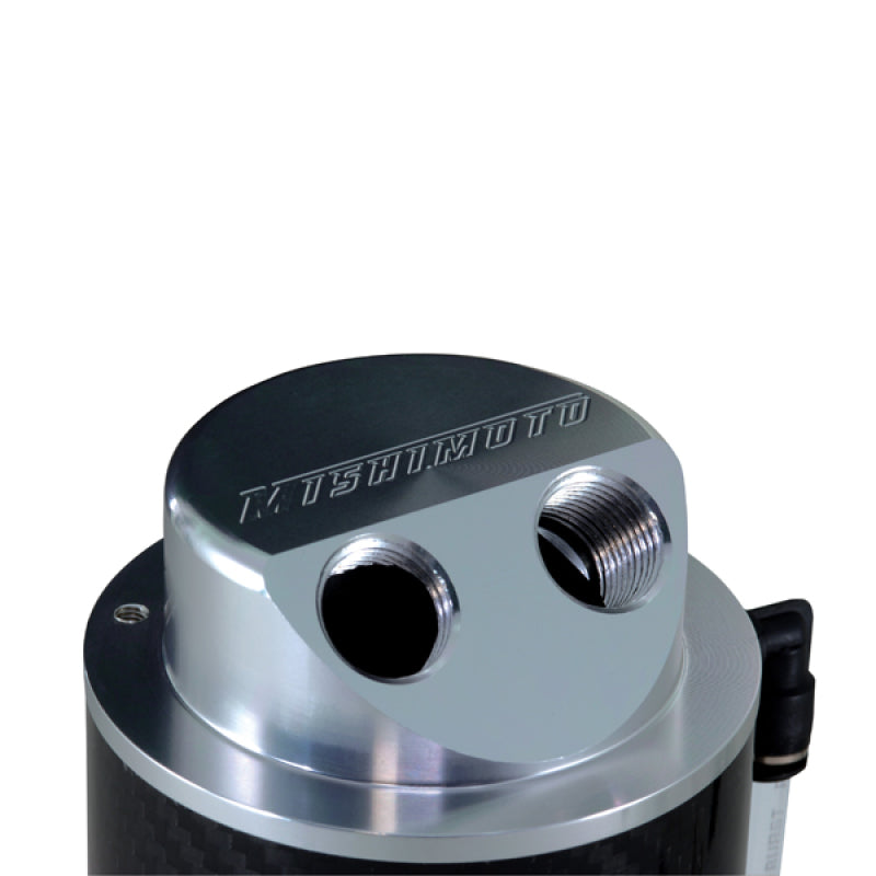 Mishimoto Carbon Fiber Oil Catch Can with 10mm Fittings - Protect Your Performance Engine Components