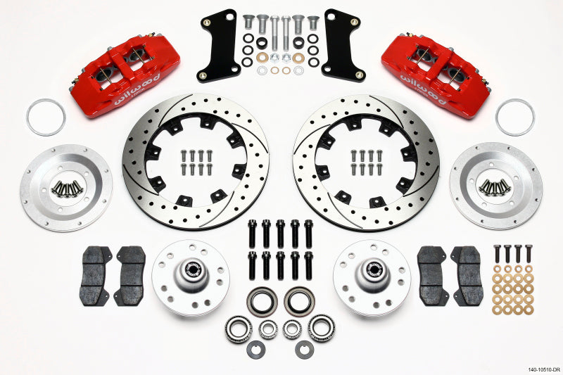 Wilwood Dynapro 6 Front Hub Kit with 12.19-Inch Drilled Rotors for 1964-1974 American Muscle Cars