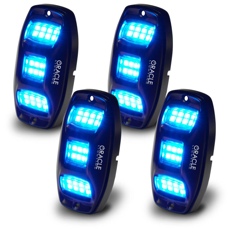 ORACLE Lighting RGB+W Underbody Wheel Well Rock Light Kit – 4 Pieces with Bluetooth & Wireless Remote Control