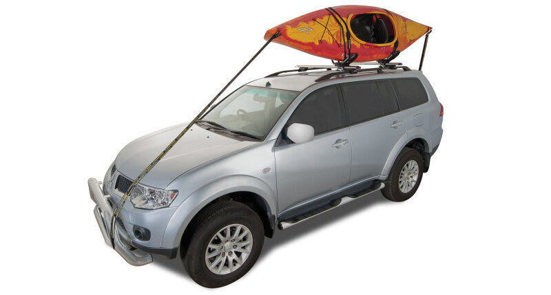 Rhino-Rack Fixed J Style Kayak Carrier Pair - Side Loading Roof Rack Mount for Kayaks and Canoes