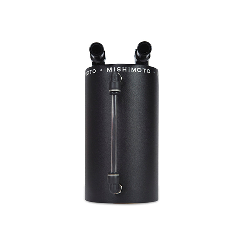 Mishimoto Large Aluminum Oil Catch Can - Wrinkle Black for Automotive Applications