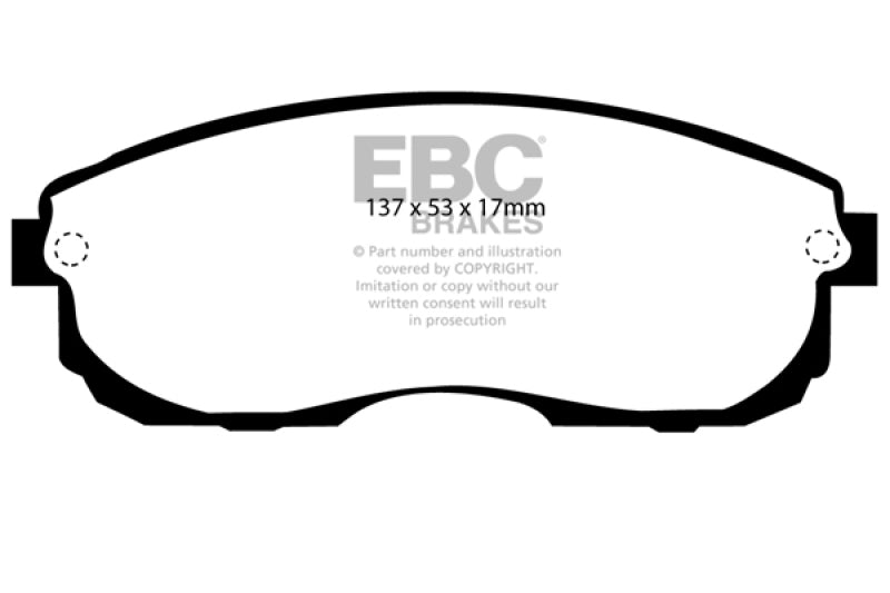 EBC Yellowstuff Front Brake Pads for Infiniti G20 and Nissan Sentra * High-Performance Street and Track Use