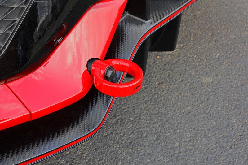 Perrin Performance Rear Tow Hook Kit for 2017-2021 Honda Civic Si, Type R, Touring, and Hatchback * Red