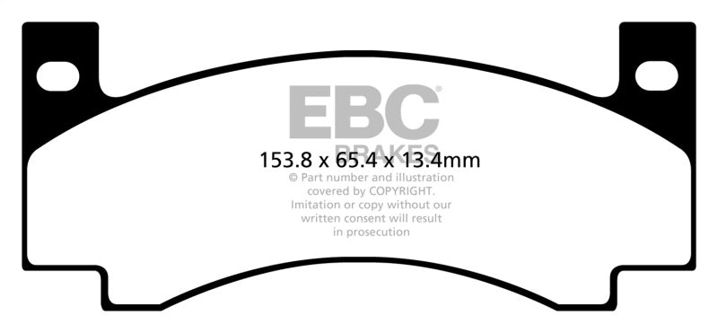 EBC Yellowstuff Brake Pads for 1971-1972 Dodge B200 and B300 Vans - Part Number EBCDP41176R