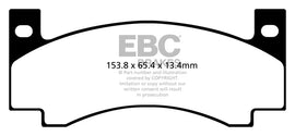 EBC Yellowstuff Brake Pads for 1971-1972 Dodge B200 and B300 Vans - Part Number EBCDP41176R