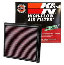 Load image into Gallery viewer, K&amp;N Engineering Part 33-2457 High-Flow Reusable Air Filter for Jeep Grand Cherokee, Dodge Charger, Durango, and Challenger
