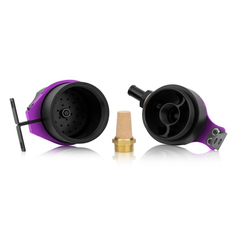 Mishimoto Universal Baffled Oil Catch Can - Purple for Automotive Performance