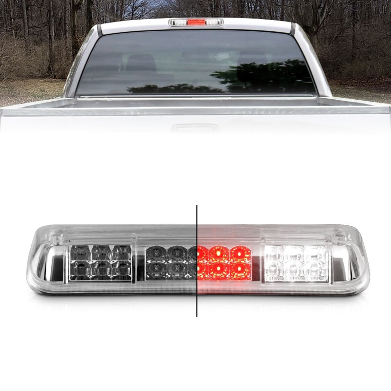 ANZO LED Third Brake Light Assembly for Ford F-150 2004-2008, Clear Lens with Chrome Housing