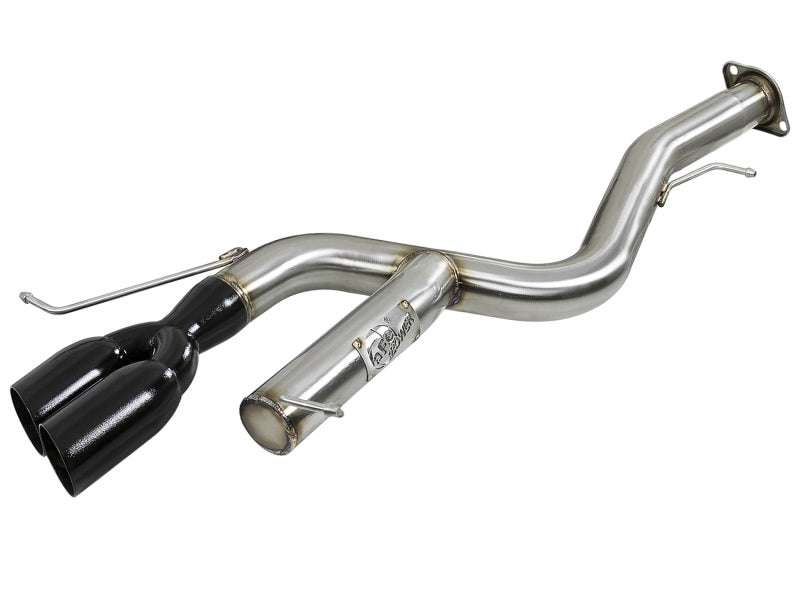 aFe Mach Force XP 3-Inch Stainless Steel Axle-Back Exhaust System with Black Tips for BMW 135i (2008-2013) - Part Number AFE49-36302-B