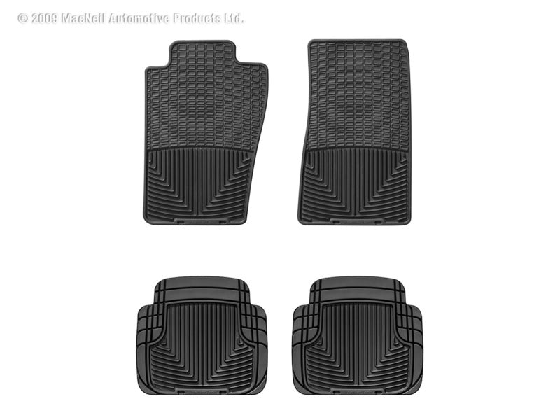 WeatherTech All-Weather Floor Mats for 2011-2007 Jeep Wrangler * Front and Rear, Black (Part #WETW11-W50)