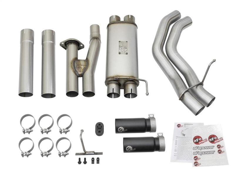 aFe Power Rebel Series 3-Inch Stainless Steel Cat-Back Exhaust System with Black Tips for Ford F-150 Raptor 2017-2020