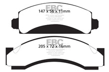Load image into Gallery viewer, EBC Yellowstuff Front Brake Pads for Chevrolet G30 * High-Performance Street and Track Use