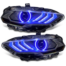 Load image into Gallery viewer, Oracle Lighting 18-23 Ford Mustang Black Series Dynamic ColorSHIFT LED Headlights with Sequential Turn Signal