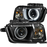 ANZO 2010-2013 Chevrolet Camaro Projector Headlights with Halo, Black Housing, CCFL, Pair