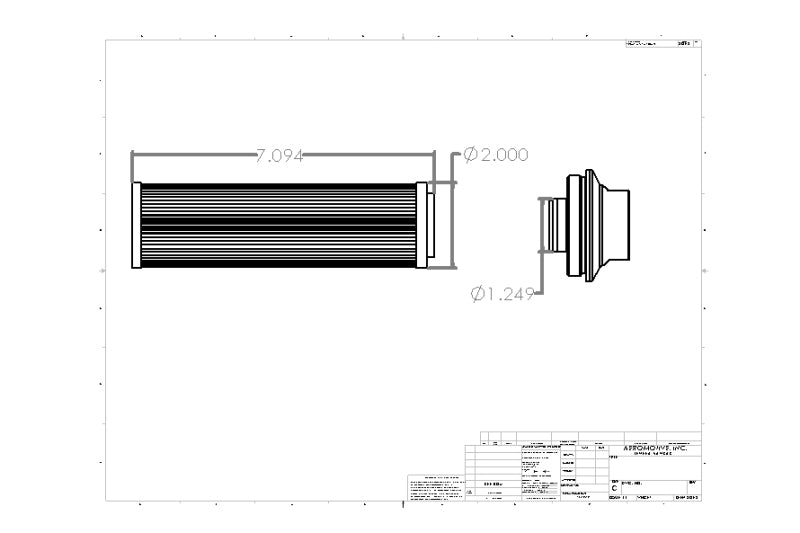 Aeromotive In-Line Filter AN-16 10 Micron Microglass Element for High-Performance Fuel Delivery