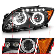 Load image into Gallery viewer, ANZO 2005-2010 Scion tC Projector Headlights with Halo - Black Housing, CCFL - Pair