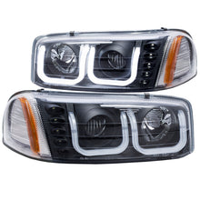 Load image into Gallery viewer, ANZO 1999-2006 GMC Sierra 1500 Projector Headlights with U-Bar, Black Housing, Clear Lens, Pair