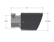 Load image into Gallery viewer, MBRP Carbon Fiber Exhaust Tip with T304 Stainless Steel Finish - 4.5 Inch Outlet, 3 Inch Inlet, 8 Inch Length