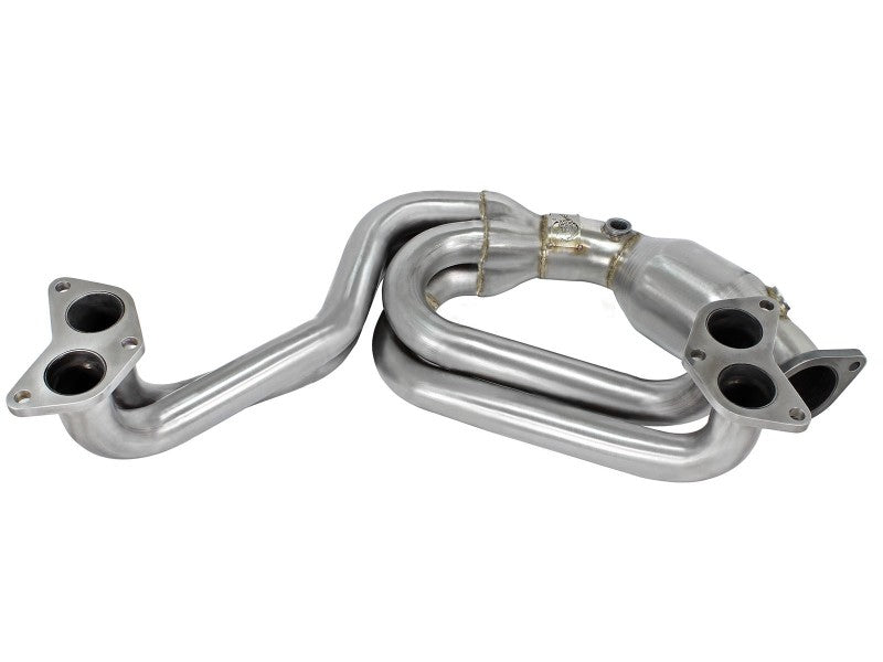 aFe 12-17 Toyota 86 / FRS / BRZ Twisted Steel 304 Stainless Steel Long Tube Header with Catalytic Converter