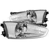 ANZO 1997-2002 Mitsubishi Mirage Crystal Headlights with Chrome Housing and Clear Lenses