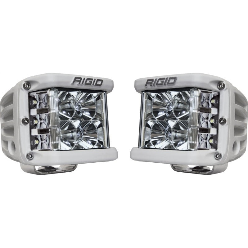 Rigid Industries D-SS PRO Dually-Side Shooter LED Pod Light Set * White Housing, Pair