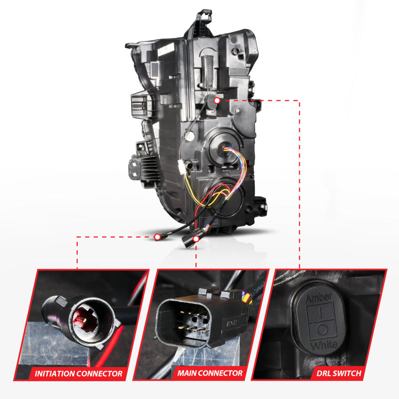 ANZO Z-Series Full LED Projector Headlight for Chevy Silverado 2500/3500 2020-2023 Driver Side