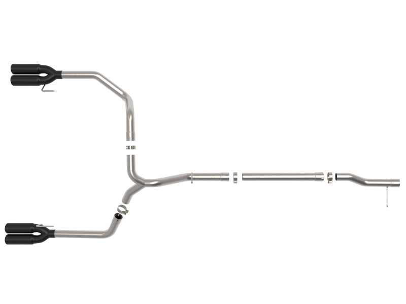 aFe Vulcan Series 3-Inch Stainless Steel DPF-Back Exhaust System with Black Tips for 2023 GM Trucks and Chevrolet Silverado 1500