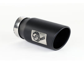 aFe Power Diesel Exhaust Tip Black - 4 in Inlet x 5 in Outlet x 12 in Length, Part Number afe49T40501-B12