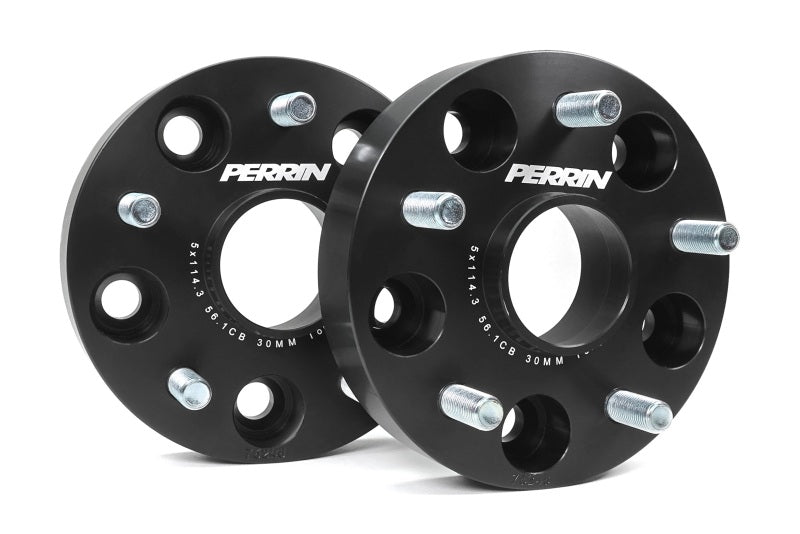 Perrin Performance Subaru 30mm Wheel Spacers 5x114.3 Bolt Pattern with 56mm Hub - Black