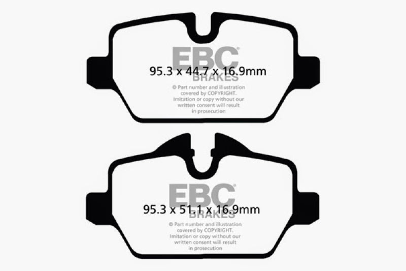 EBC Redstuff Ceramic Low Dust Rear Brake Pads for Mini Cooper Countryman (Part No. ebcDP32102C)