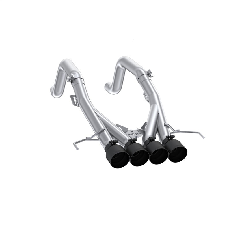 MBRP S7008304BT Armor Pro Axle Back Exhaust System for Chevrolet Corvette 6.2L with Black Tips