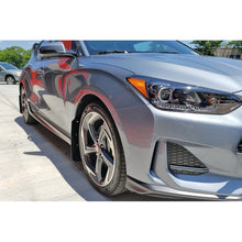 Load image into Gallery viewer, Rally Armor 19-21 Hyundai Veloster Turbo/2.0/R-Spec Black UR Mud Flap with Red Logo - Durable Polyurethane Protection