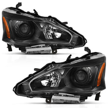 Load image into Gallery viewer, ANZO 2013-2015 Nissan Altima Projector Headlight Set with Clear Lens and Amber Housing