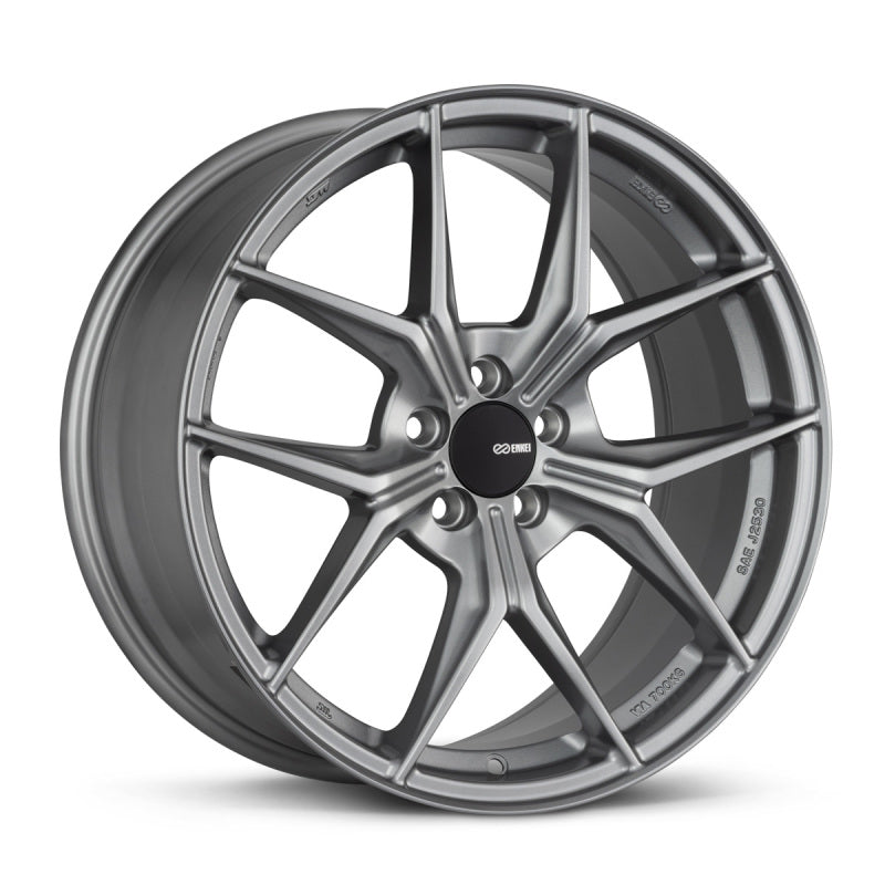 Enkei TSR-X 18x8 Alloy Wheel with 45mm Offset for 5x112 Bolt Pattern – Storm Series Part Number enk529-880-4445GR