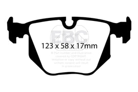 EBC DP21118 Greenstuff 2000 Series Rear Brake Pads for BMW 3 Series and X3
