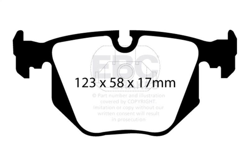 EBC Bluestuff NDX Rear Brake Pads DP51118B for 2001-2005 BMW 330i and 330xi