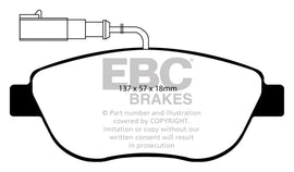 EBC Yellowstuff Front Brake Pads for Fiat 500 2012-2017 | High-Performance Street and Track Use