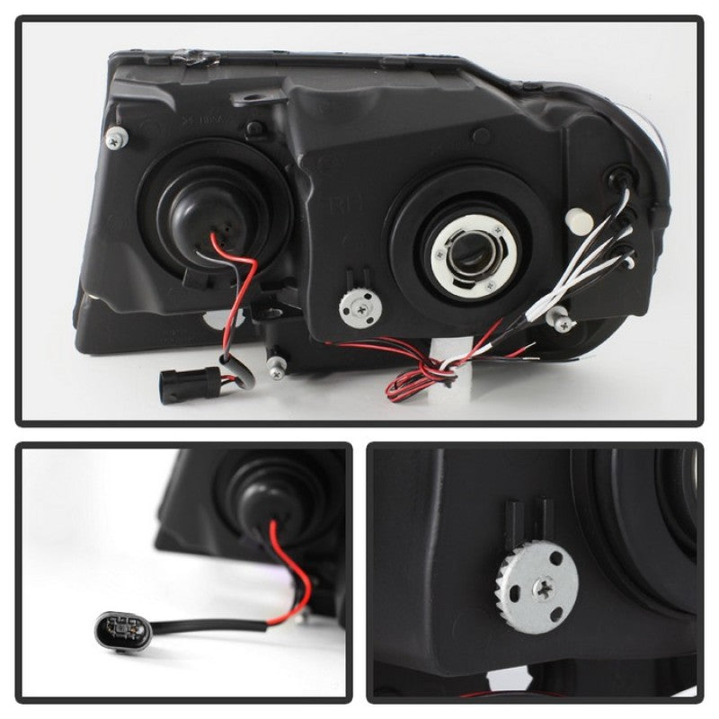 Spyder Jeep Grand Cherokee 99-04 LED Halo Projector Headlights - Chrome (Part # PRO-YD-JGC99-HL-C)