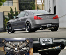 Load image into Gallery viewer, HKS 08-13 Infiniti G37 Coupe Dual Hi-Power Titanium Tip Catback Exhaust * SUS304 Stainless Steel