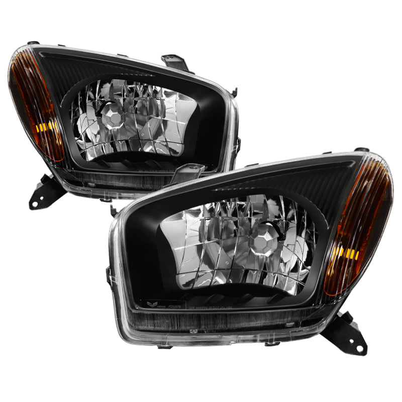 SPYDER xTune Toyota RAV4 2001-2003 OEM Style Black Headlights - HD-JH-TRAV4-AM-BK
